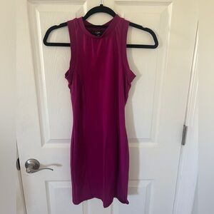 Lulu's Vibrant Fuchsia Sleeveless Mini Dress